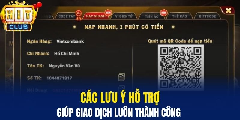 Các lưu ý hỗ trợ giúp giao dịch luôn thành công 